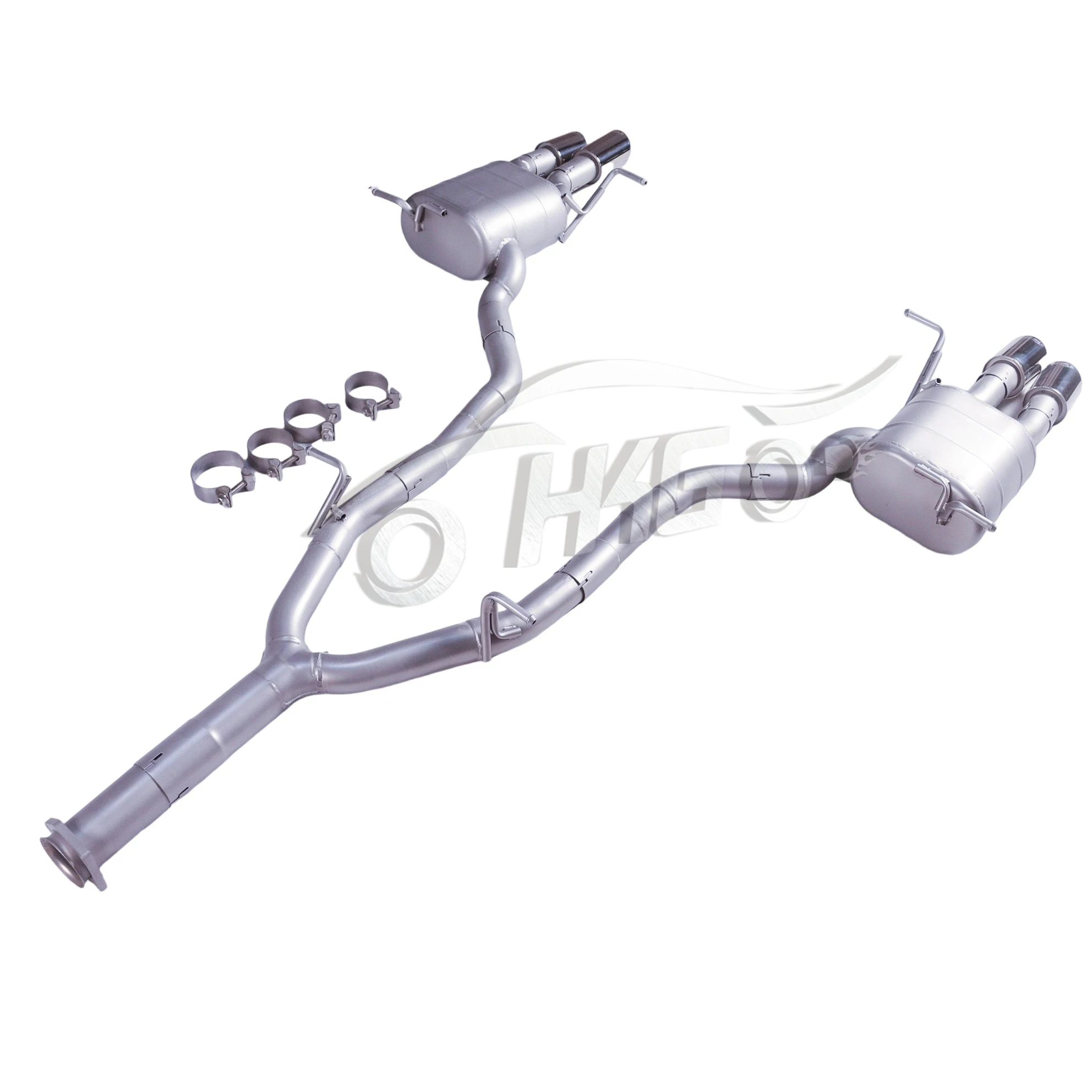 ل 2004-2011 مرسيدس SLK200 SLC200 1.8T R172 نظام عادم كاتباك مع كاتم صوت صمام إلكتروني وأربعة أطراف عادم