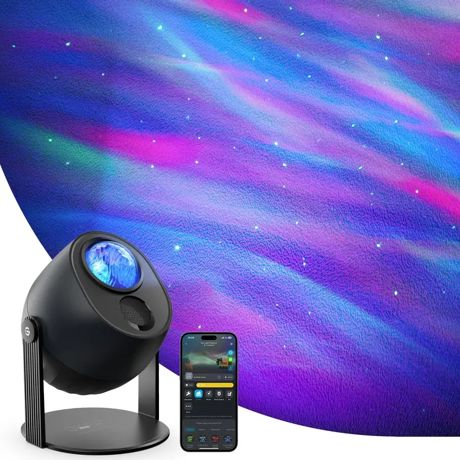 

Проектор Govee Star Light с 3 эффектами «Потоки северного сияния», совместим с Matter, Alexa и Google Assistant, 52 режима сценариев, 18 цветов