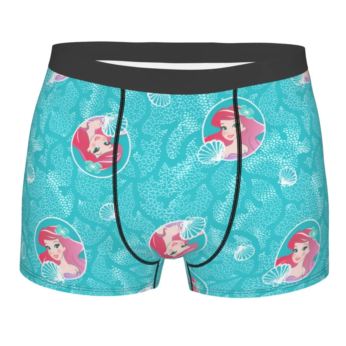 

Custom Cartoon Ariel The Little Mermaid Mangas Underwear Men Breathable Boxer Briefs Shorts Panties Soft Underpants For Homme