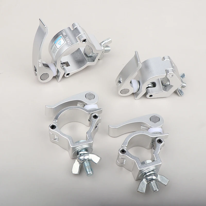 B*1PCS Silver Clamp Quick Release Clamp Aluminum Tube Pipe Quick Release Clamp For F24 Truss High Quality Stage Accessories