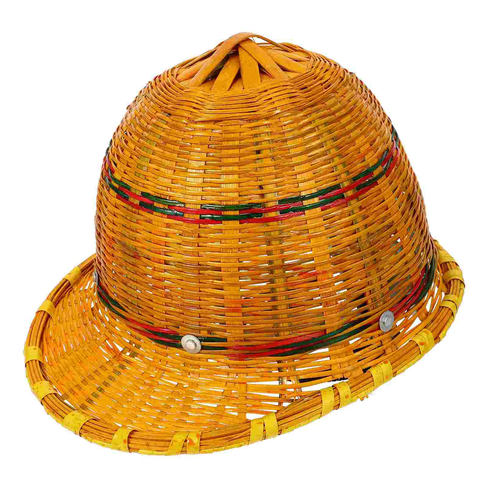 

Bamboo Safety Construction Protective Caps Hard Hat Outdoor Woven for Workers