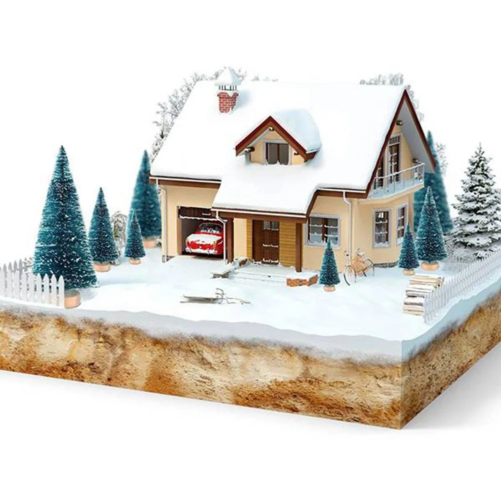 50PCS Miniature Artificial Christmas Tree Small Snow Frost Trees Pine Trees Christmas DIY Party Decoration CraftsJAS