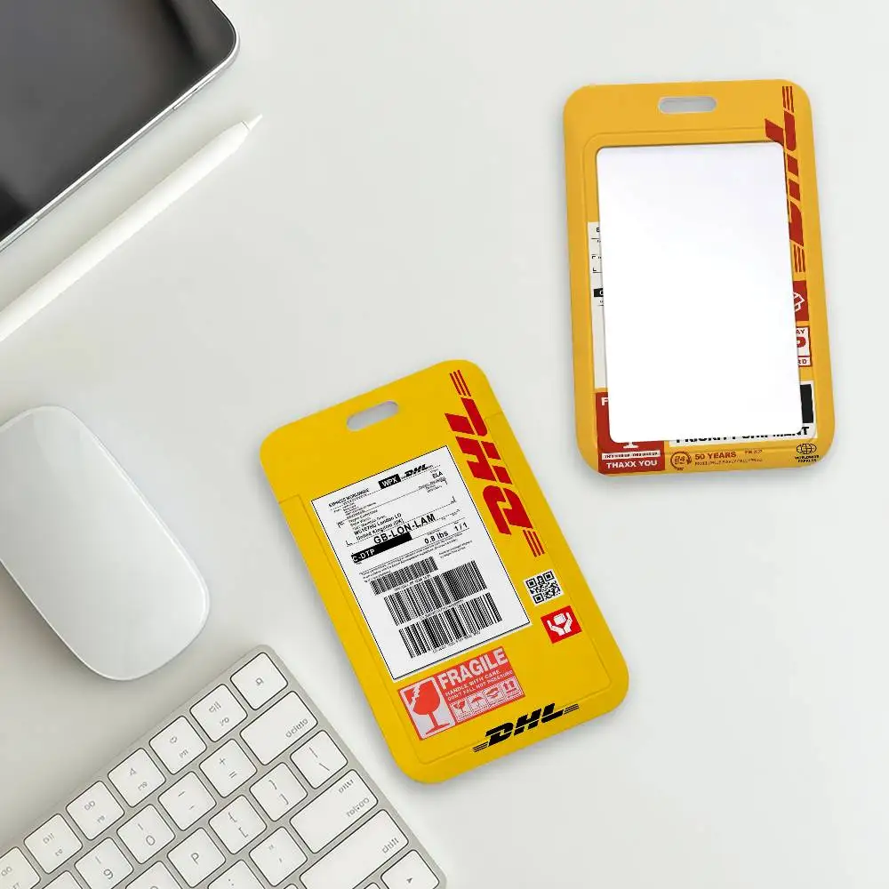 Fashion D-DHL-S Logo Card Holder Student Campus Meal Cards Public Transport Subway Cardcase