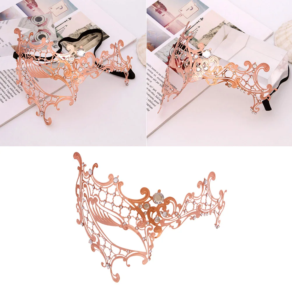 

The Mask Half Face Metal Party Half-face Masquerade Ball Masks Thin Section Carnival Golden Cosplay Miss