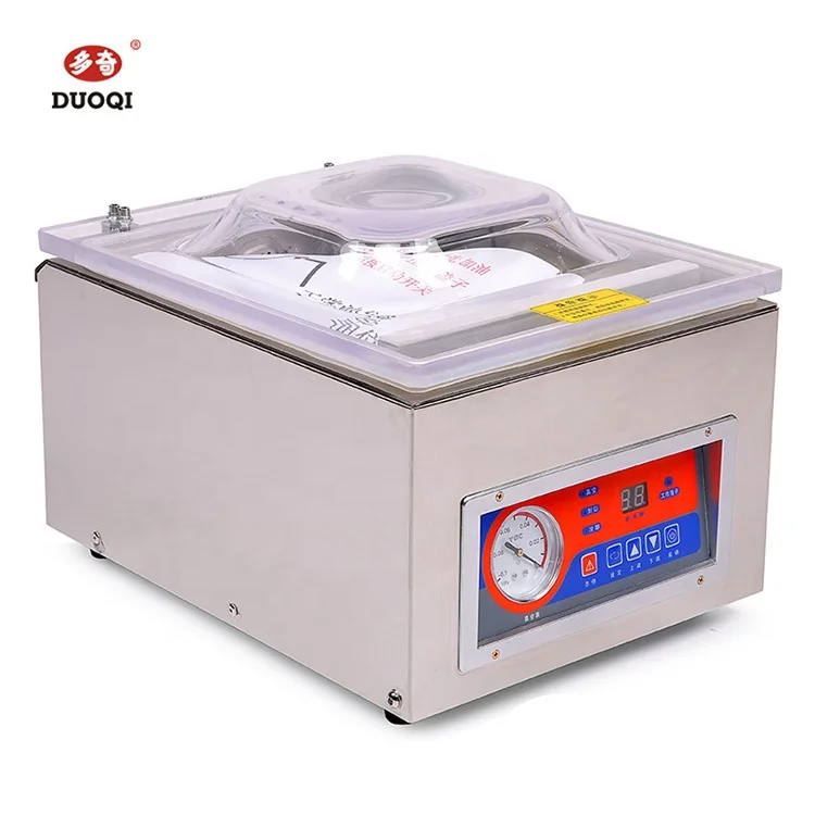 DUOQI DZ-260C Single Chamber Desk Type Industrial Pump Vacuum Sealers For Apparel Food Steak Commodity Chemical Liquid For Bag