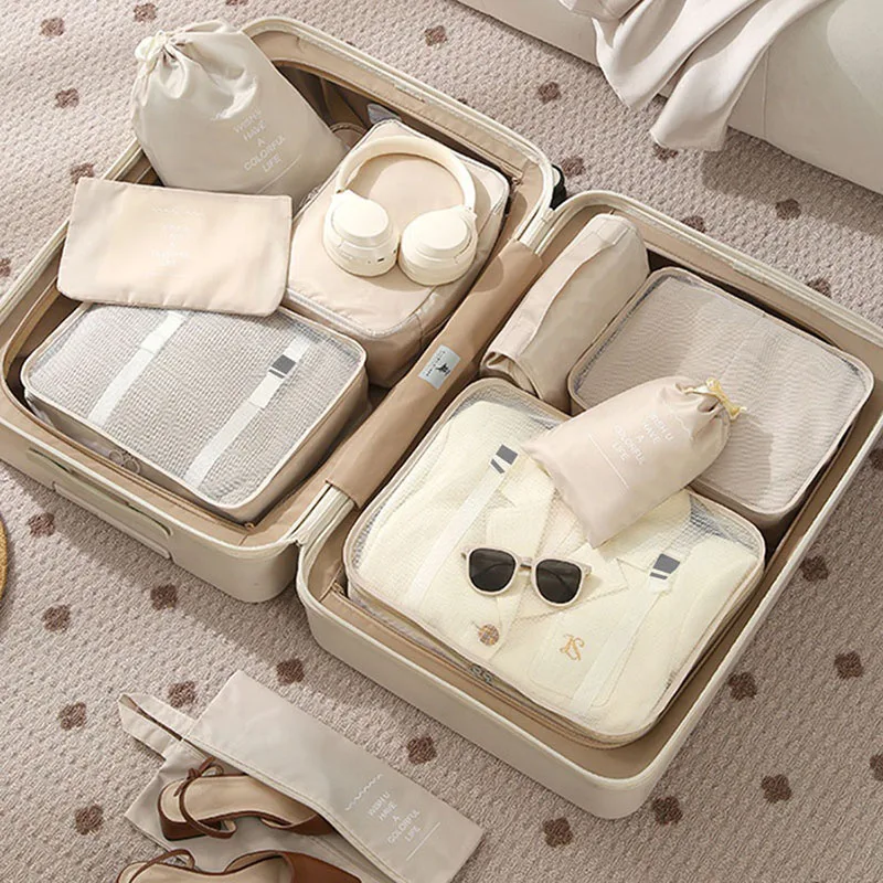 11PCS/Set Travel Storage Bags Luggage Suitcase Clothes Packing Cubes Cases Toilet wash Bag Clothes Shoes Underwear Packaging Bag