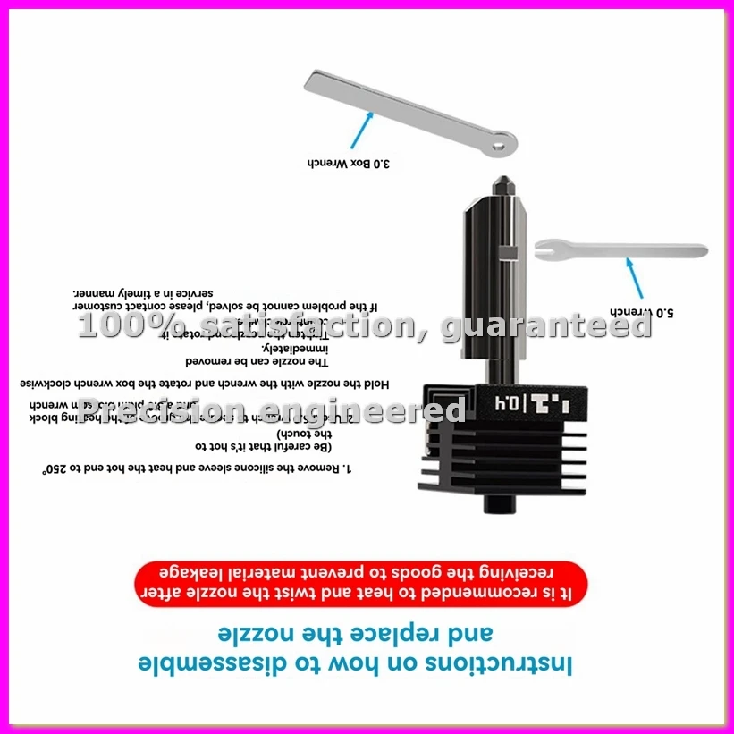 3 Sets for H2D Hotend Kit Quick Swap Design Hotend Hardened Steel Nozzle 3D Printer Accessories 0.8mm Nozzles-ABVP