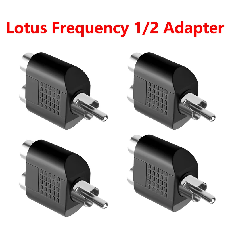 5PCS RCA Y Splitter AV Audio Video Plug Converter 1 Male to 2 Female Adapter Kit Lotus Jack RCA Plug To Double 