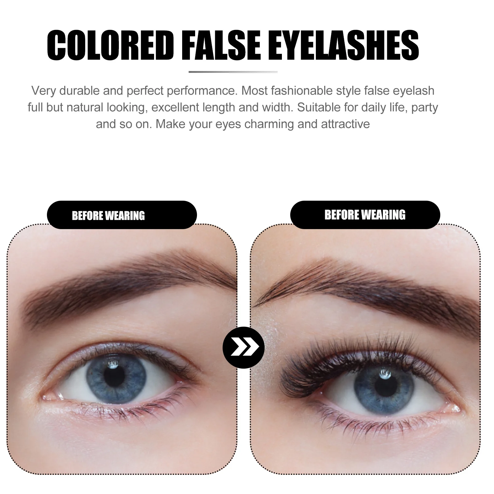 1Pair Long False Eyelashes Natural Fake Lash Extensions for Women Party Date Makeup False Lashes Fake Lashes