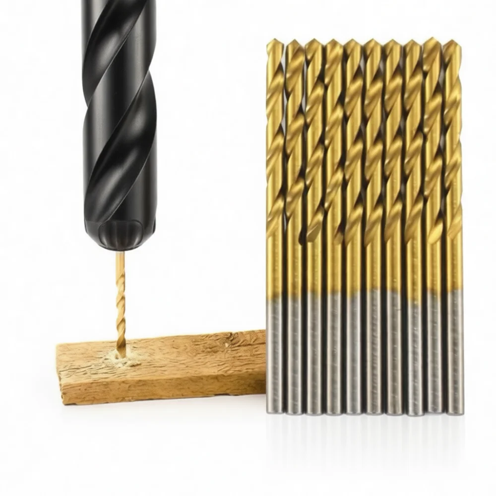 13 Drill Bit Set High Performance Twist Drills Straight Shank Bits For Drilling Metal Plastic Wood Hole Cutting Hardware