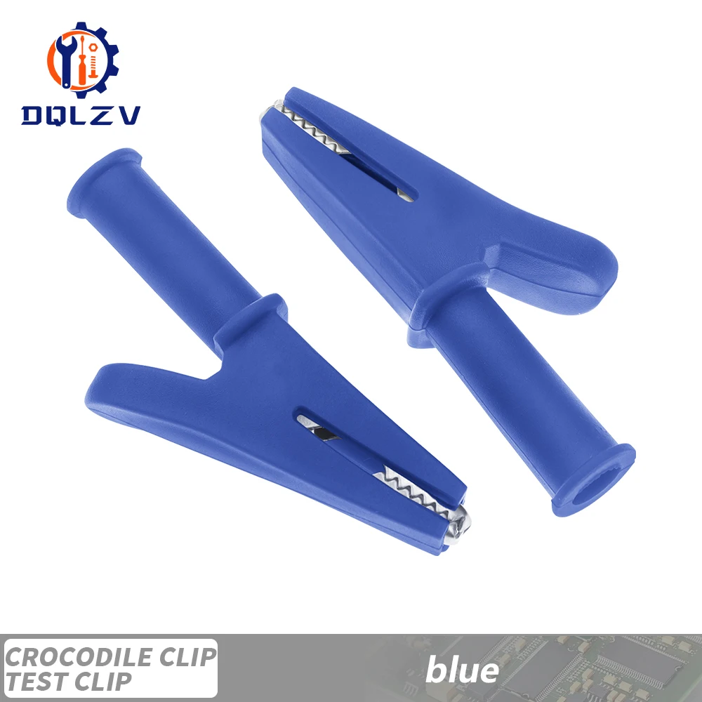5PCS 30A 1000V Kunststoff Öffnung 10MM Runde Griff Krokodil Test Adapter Clip Sonde Stift Test Alligator 4mm Bananen Stecker Isoliert
