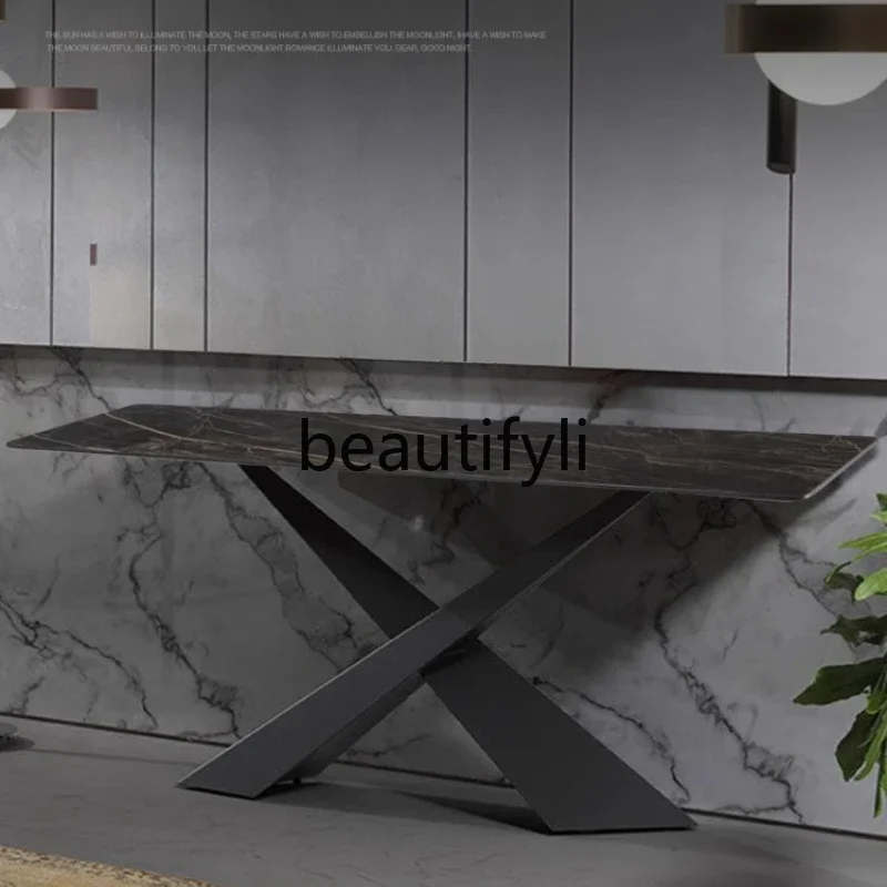 

a26 Входной столик из скандинавского мрамора, современная простота, простота, светлая роскошная мебель, входной столик