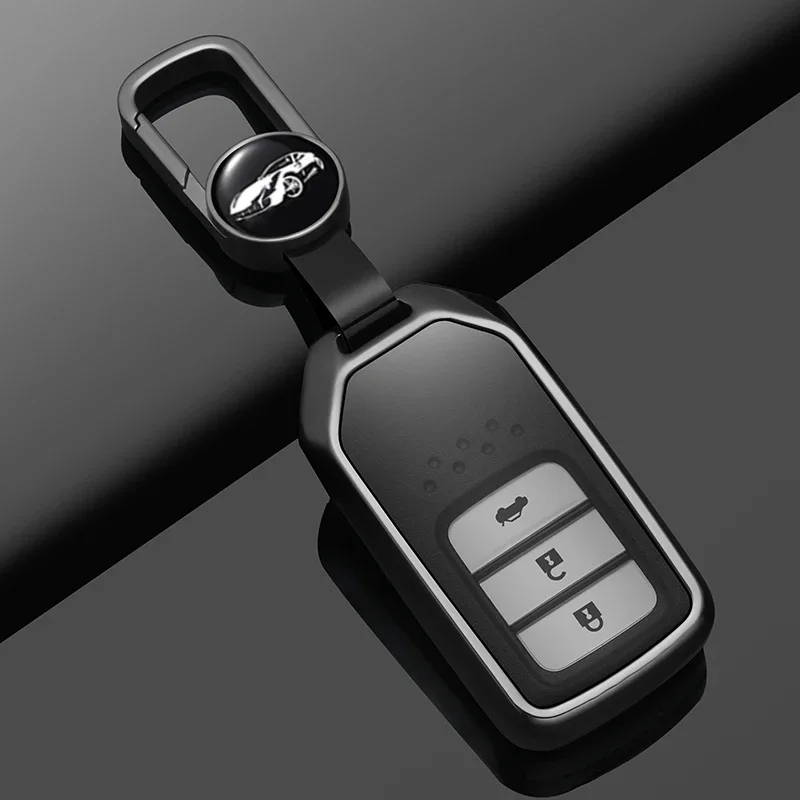 Alliage Style Car Key Case Cover Shell Fob 2/3/4/5 lèvent pour Honda Vezel City Civic Jazz BRV BR-V HRV Key JOAccessrespiration