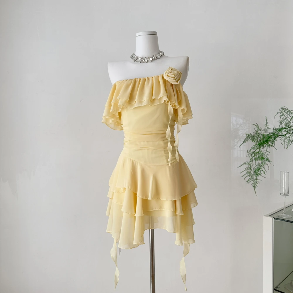 

Summer New Off Shoulder Asymmetric Women's Dress Party Club Set Dress up Sexy Elegant Unique Evening Dress Fashion Popular Hot