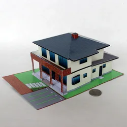 Villa Building 3D Paper Model DIY Educational Parents And Children Handicraft Course Origami Construction Papercraft Toy
