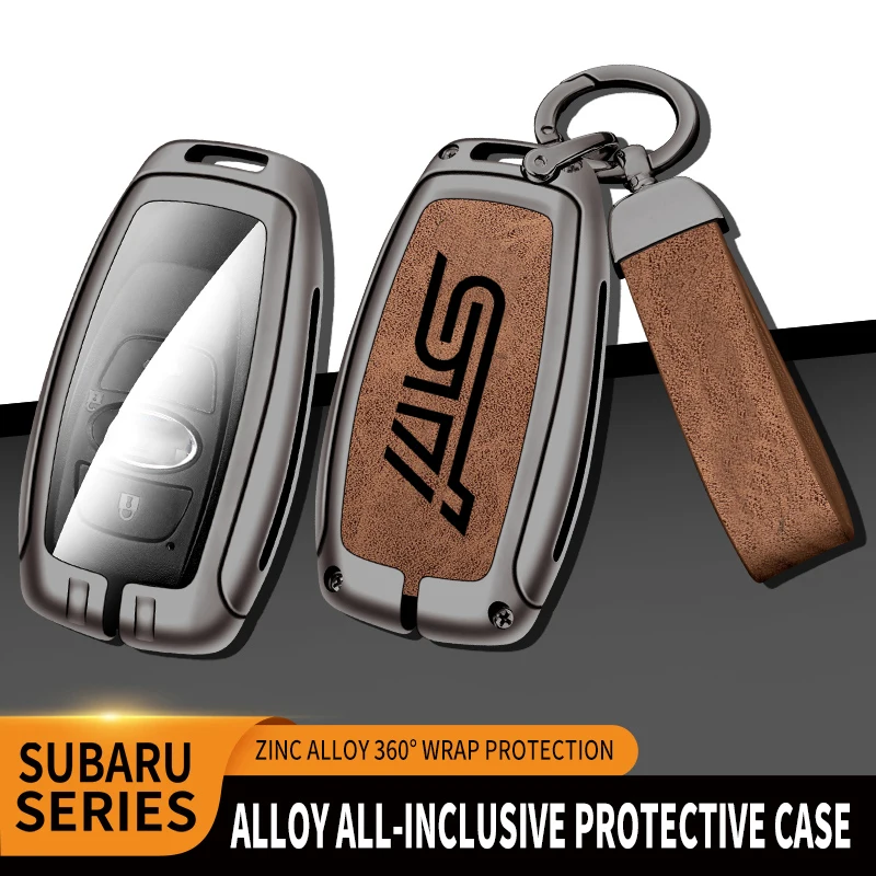 Car Zinc Alloy Key Case Car Key Chain Metal Key Shell For Subaru STI BRZ XV WRX Outback Impreza Forester Ascent Legacy Levorg