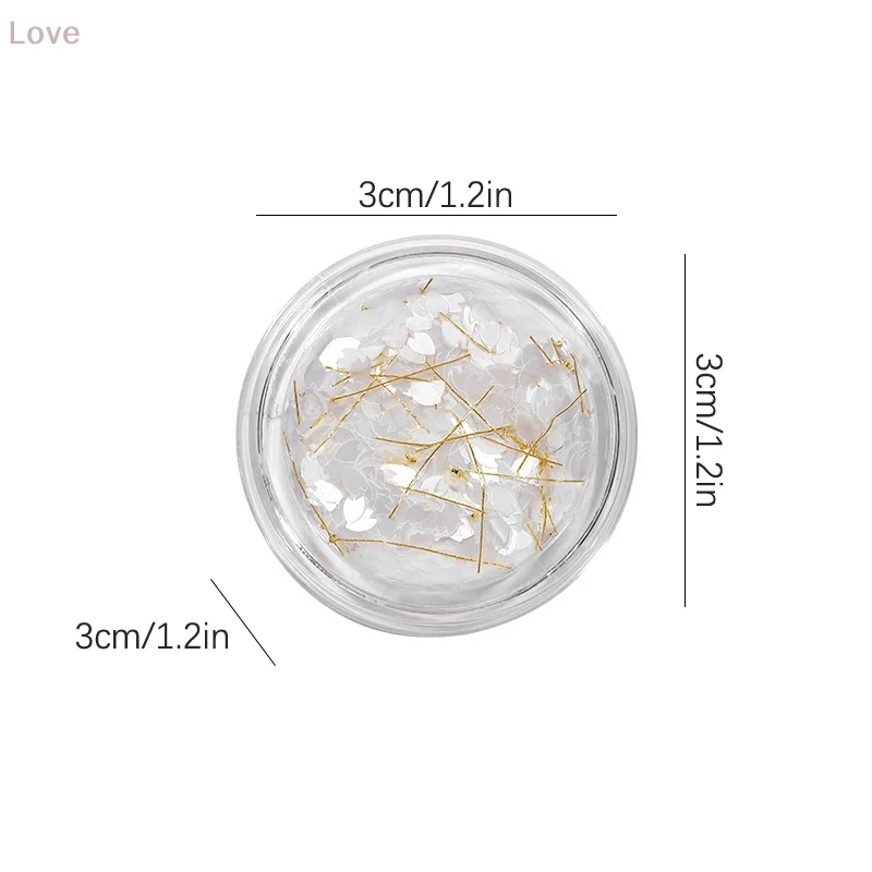 1 scatola Sakura Petalo di fiore Fascino per unghie 3D Fiori di ciliegio Fette Perline in acciaio dorato Decorazione per unghie Primavera Manicure Paillettes