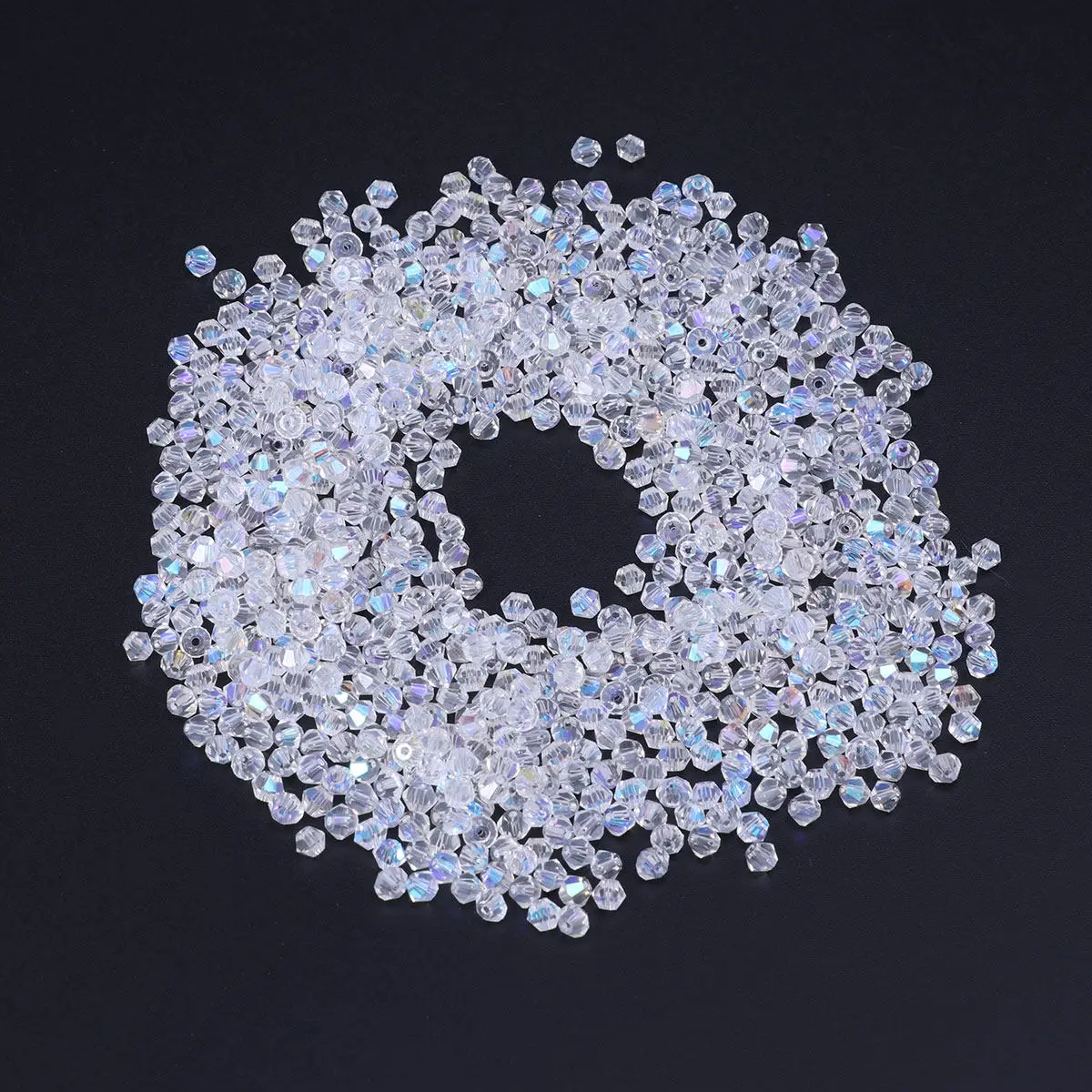 

720Pcs 4Mm Transparent Crystal Beads Diamond Cut DIY Jewelry Making Kit for Bracelets Necklaces Jewelry Making Beads