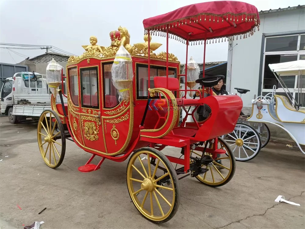 Luxury Traditional European Customizable Royal Carriage Electric Powered Elegant Motion Royal Carriage For Wedding Event
