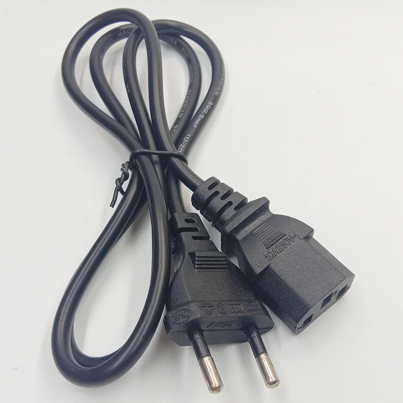 EU Euro Power Cord Plug IEC C13 Adapter Extension Cable For Dell Desktop PC Monitor HP Epson Printer LG TV Projector 1M