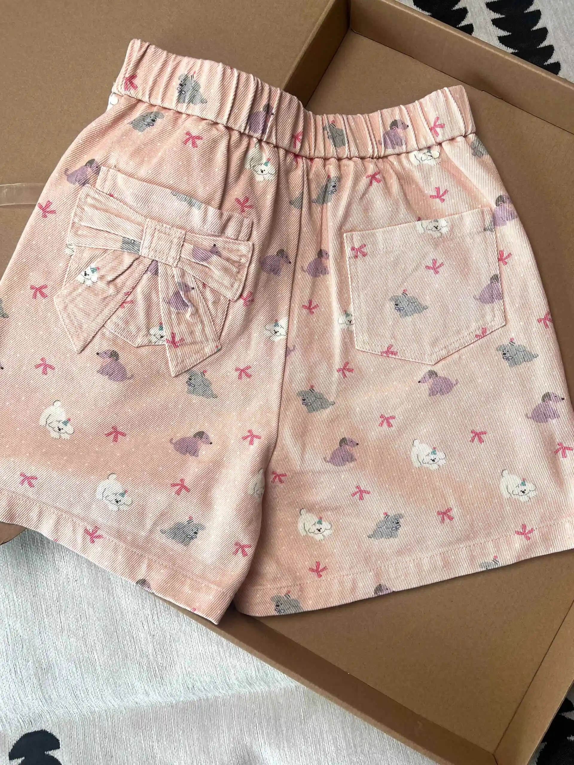 Women Pink Denim Shorts High Waist Mini Jeans Shorts 2000s Y2k Vintage Graffiti Print Cowboy Short Pants Cutecore Clothes Summer