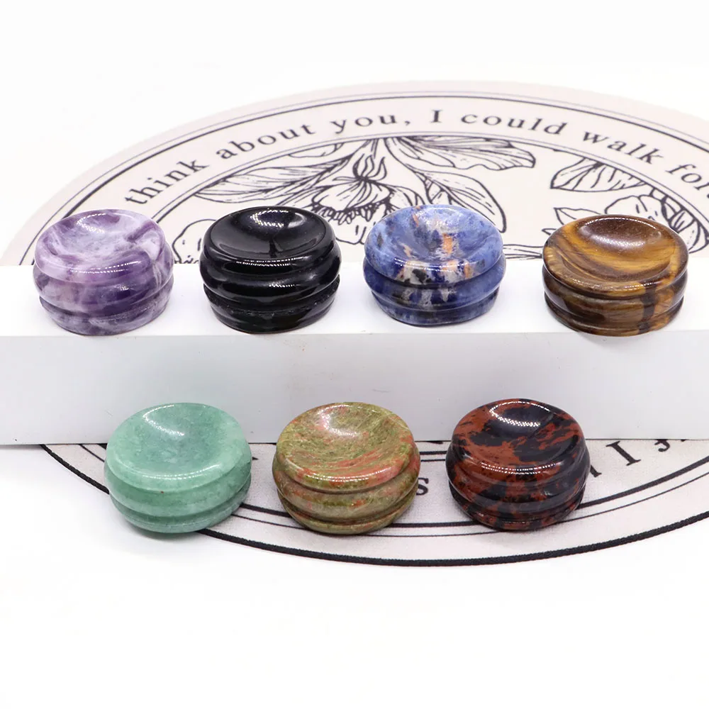 Natural Stone Crystal Base Display Sphere Egg Support Ball Stand Holder Amethyst Labradorite Home Room Decoration Ornament Gift