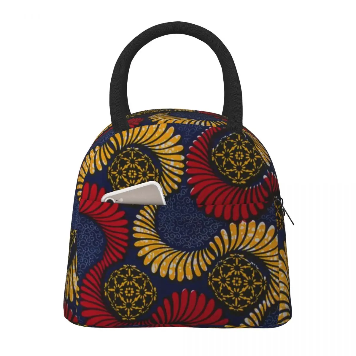 

NOISYDESIGNS Travel African Tribe Print Insulated Lunch Bags Women Food Case School Cooler Warm Bento Box for Kids Lunch Handbag