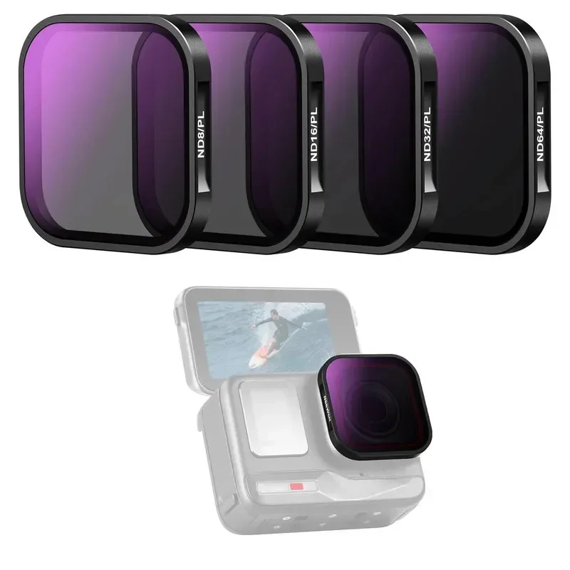 

2026 For NEEWER FL-85 4-Pack ND/PL Set Multi-Coated HD Glass for Insta360 ACE PRO Action & Sports Camera Accessories Filter
