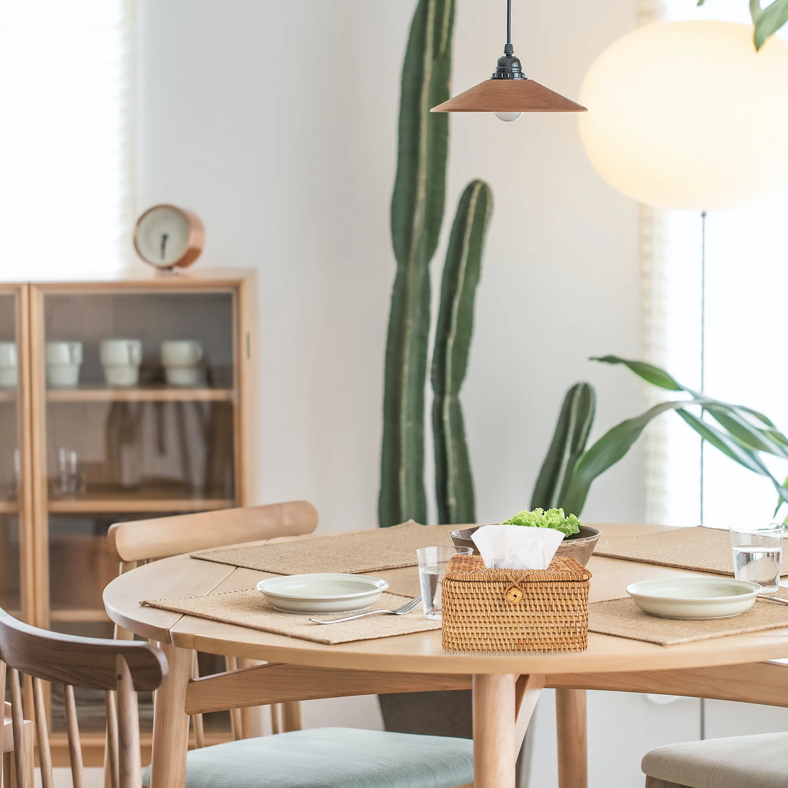 

Woven Tissue Holder Creative Stylish Tissue Box Easy Installation Space Saving Practical Napkin Storage