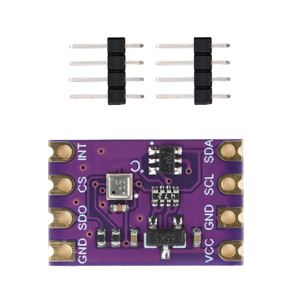 Модуль датчика температуры атмосферного давления постоянного тока 2,0-5,5 В 30 ~ 1250 ГПа BMP580, интерфейс IIC SPI, совместимый с BME280 BMP388
