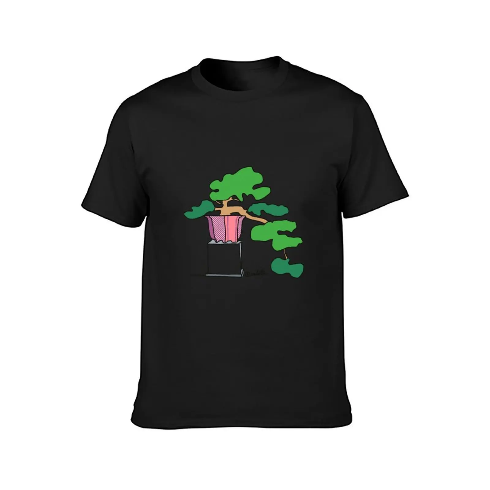 Bonsai in pink pot T-Shirt vintage clothes plain kawaii clothes men graphic t shirts