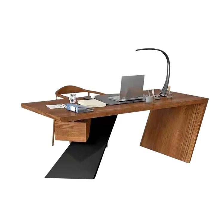 yh-Factory Custom Luxury Wood Brown Desk for Study Room-