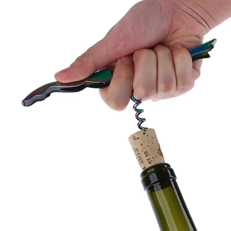 Wine Opener,Stainless Steel Double Hinge Corkscrew Professional Waiter Beer Bottle Opener for Restaurant Waiters or Bartenders