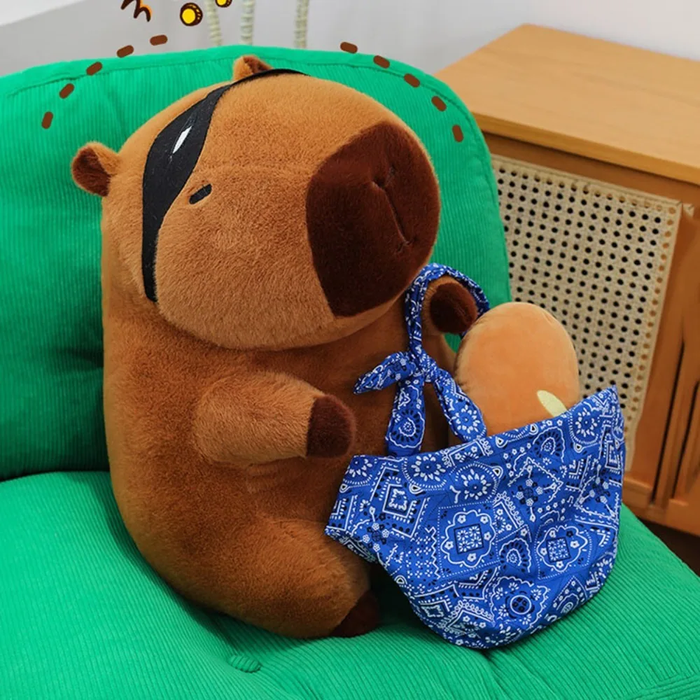 Dios ladrón capibara juguete de peluche esponjoso capibara relleno muñeca colección dibujos animados capibara muñeco esponjoso niños regalos de cumpleaños