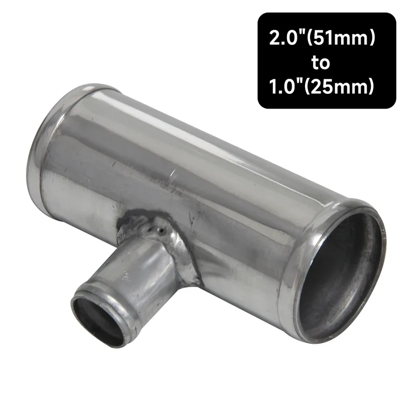 

2" 51mm OD Aluminium Bov T-Piece Pipe Hose 3 Way Connector Joiner Spout 25mm OD