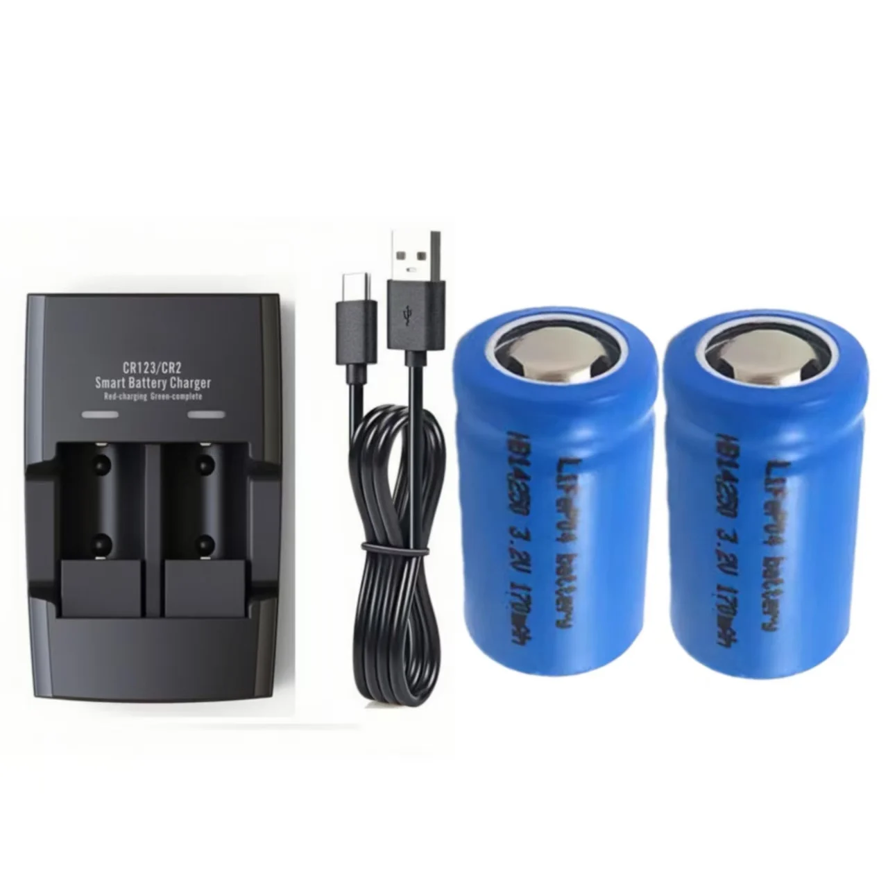 

14250 LiFePO4 battery 3.2V 170mAh Charger for Flashlight Cordless phones Smoke alarm Infrared laser sight Alarm system Laptops
