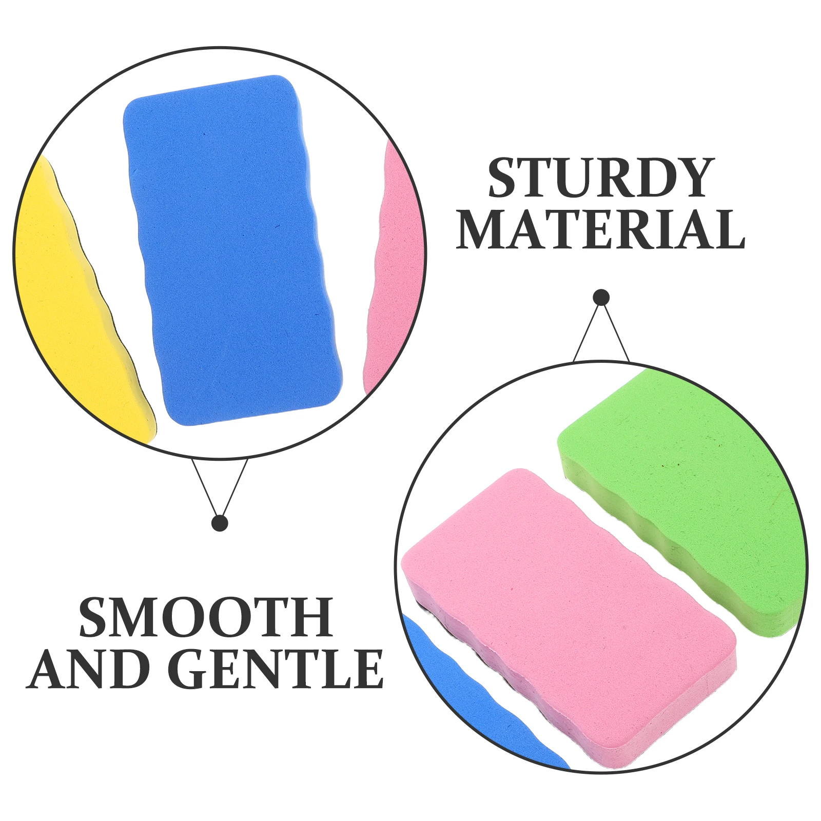 4Pcs Eva Felt Whiteboard Erasers Colorful Magnetic Dry Erase Cleaner for Office Home Classroom White Board Eraser