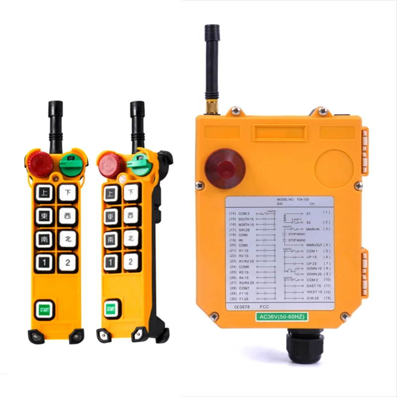 

Overhead Crane Remote Controls F24-60 Joystick Universal Industrial Radio Wireless Remote Control for Crane