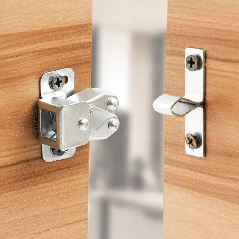 Retro Style Cabinet Door Hardware Accessories Closed Cabinet Lock Buckle Door Contact Ball Buckle Press Switch