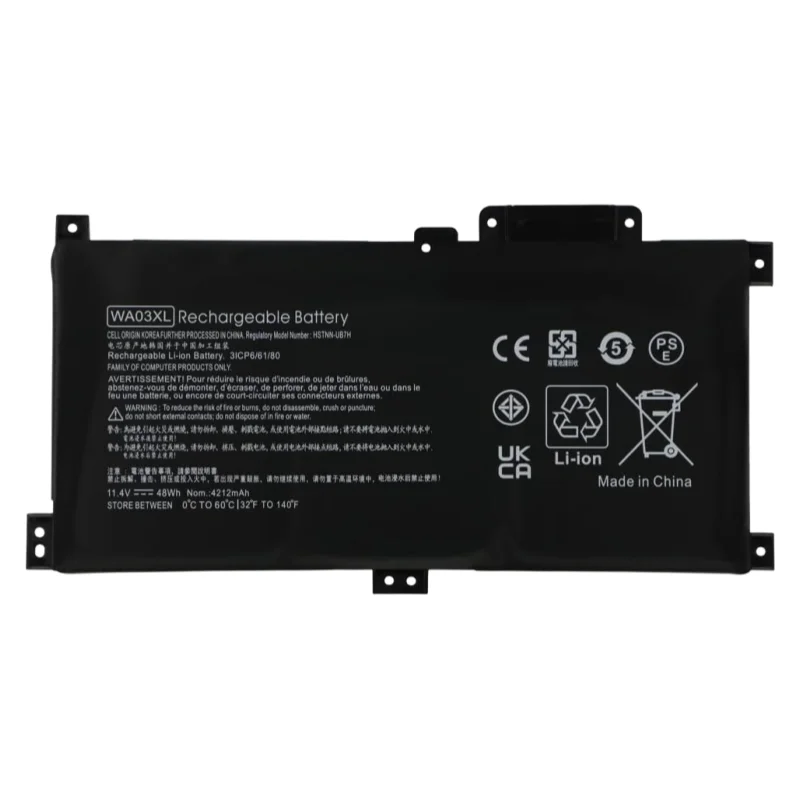 New HSTNN-UB7H HSTNN-LB7T WA03XL Laptop Battery For HP Pavilion X360 15-BR040NZ BR052OD BR068CL BR012UR 916812-855 11.4V 48Wh