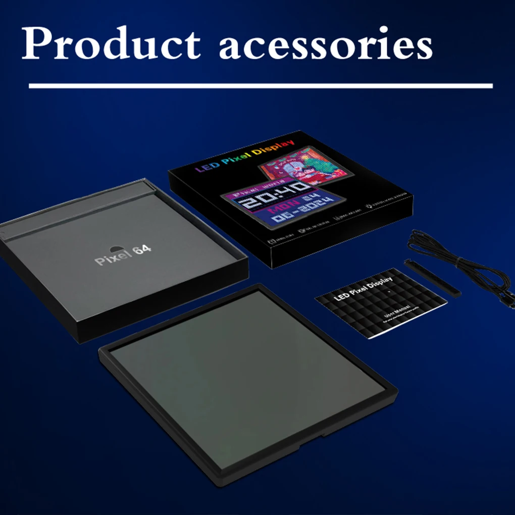 RGB LED بكسل مصفوفة بلوتوث شاشة ذكية 64x64 APP التحكم لوحة المصباح الرقمي لتقوم بها بنفسك عرض فني الألعاب أنيمي غرفة ديكور الإطار