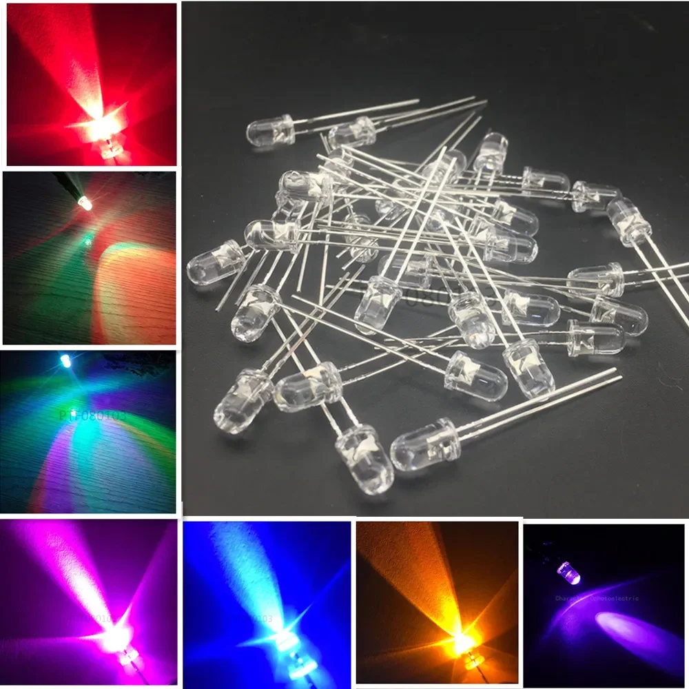 F3 F5 Round Slow RGB Fast RGB Flash Diode Led Rainbow Multi Color Red Green Blue light emitting diodes water clear Lamp