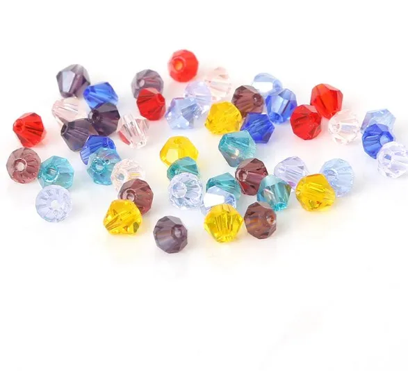 4mm Loose diamond Rondelle  Crystal Beads For Jewelry Making Diy Needlework AB Color Spacer Faceted Glass  Wholesale