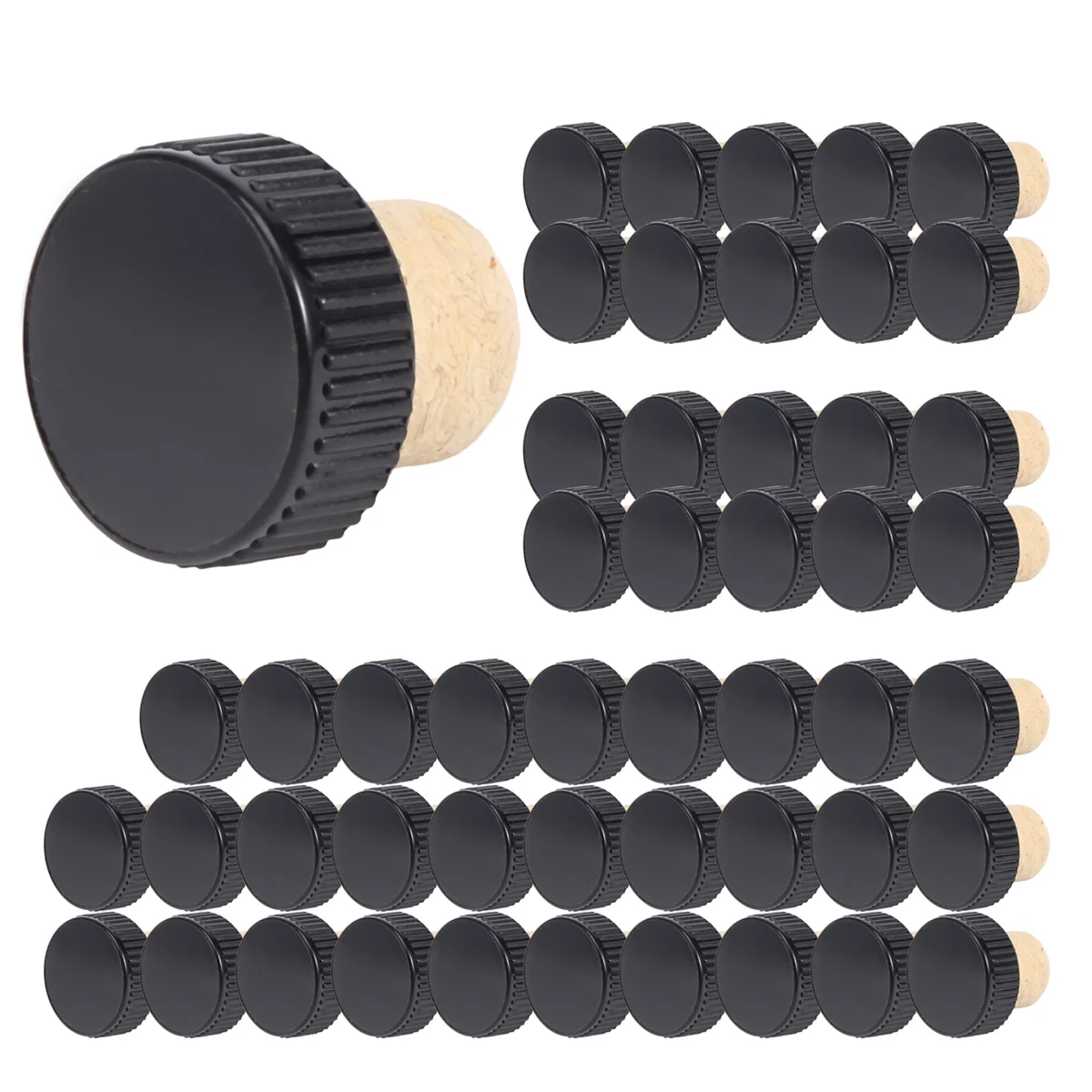 LDHL Cork Plugs Cork Stoppers Tasting Corks T-Shape Wine Corks with Plastic Top Wooden Wine Bottle Stopper Bottle Plugs Corks