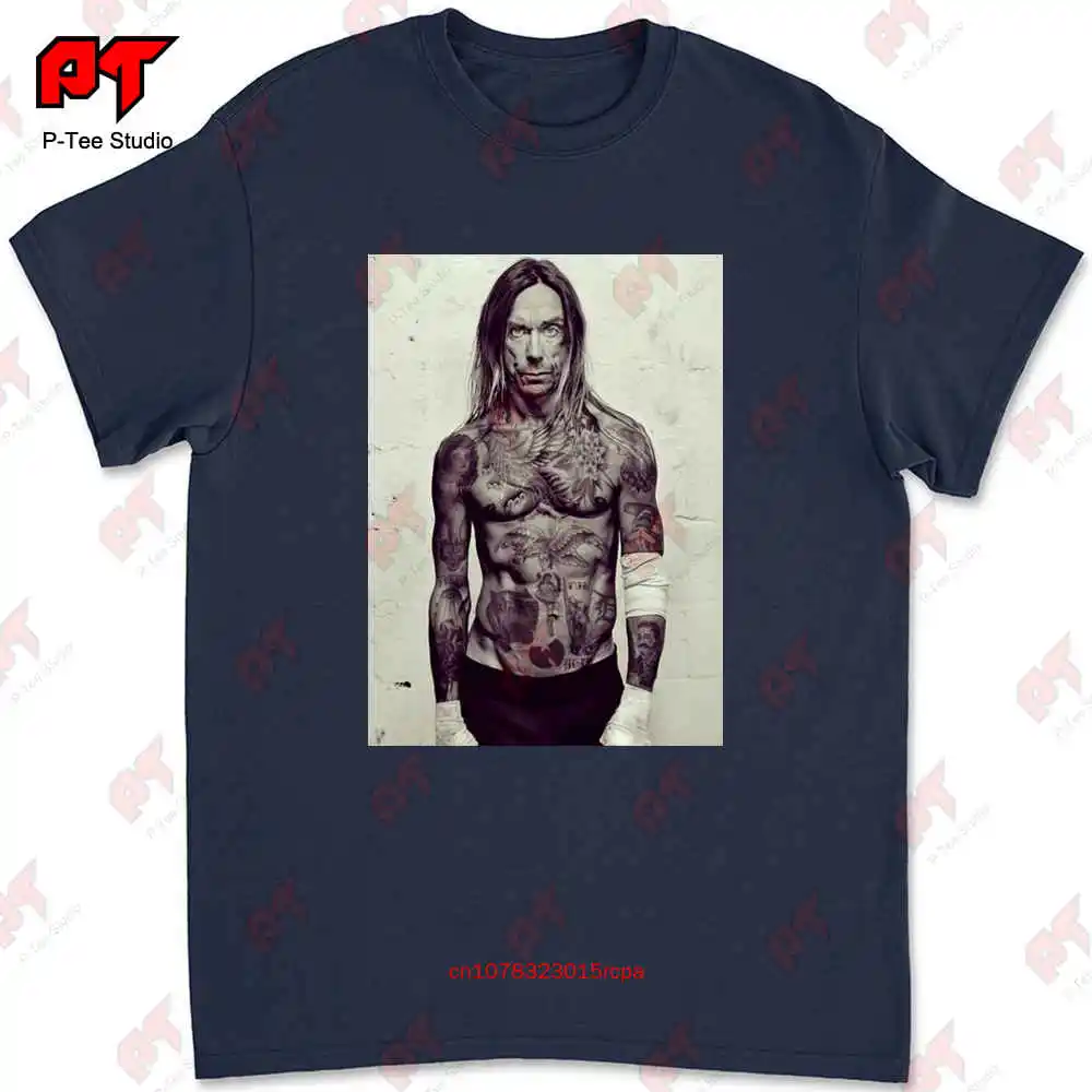 E1Syndicate Iggy Pop The Stooges Clash Tattoo T-shirt NY1D