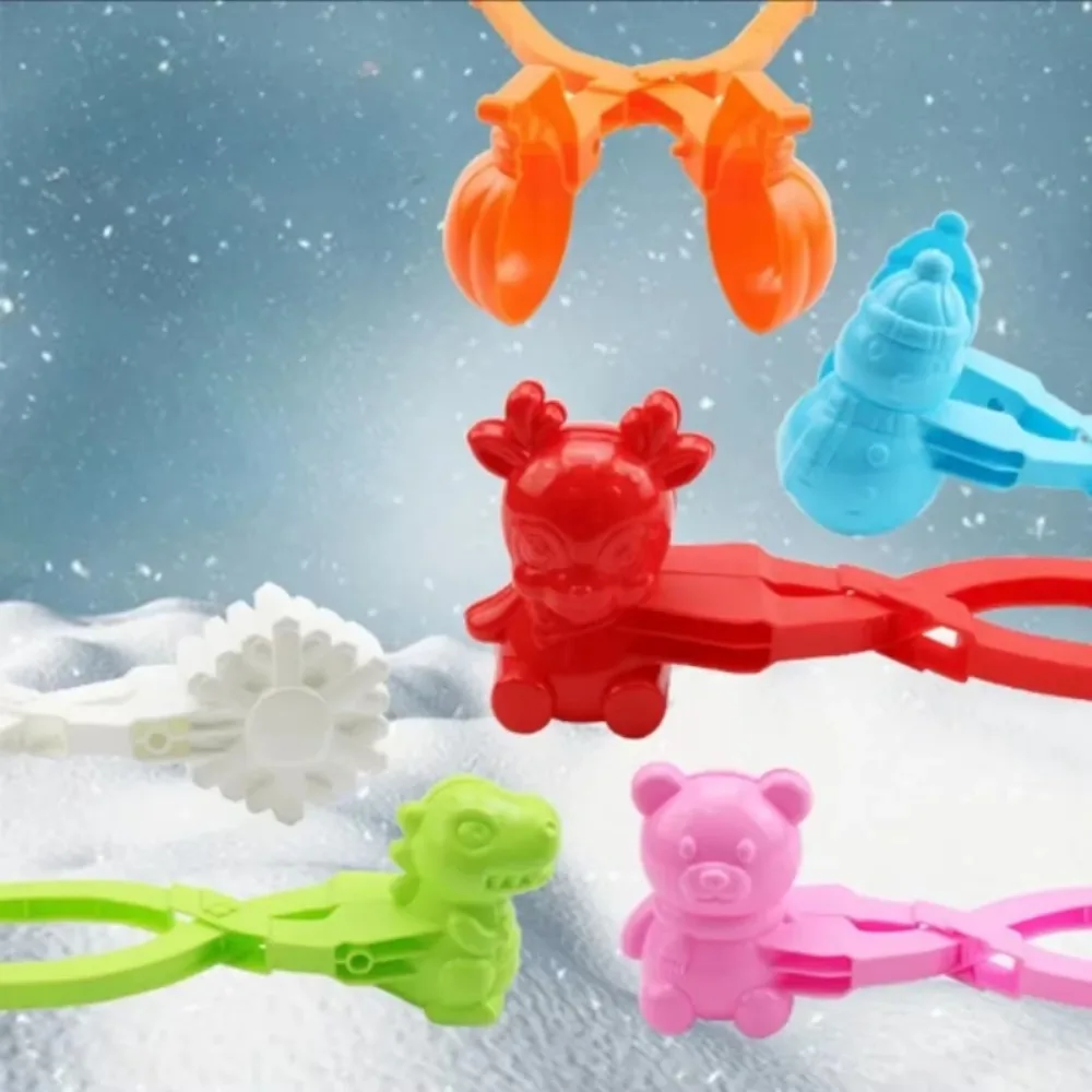 Juguete de nieve colorido para niños, creador de bolas de nieve, juegos de invierno para niños, lucha de bolas de nieve al aire libre, regalo para niños, Clip de bola de nieve