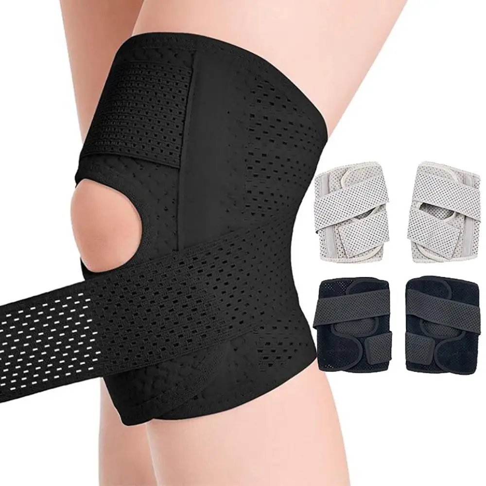 1PCS Compression Knee Pad Adjustable Professional Knee Support Breathable with Side Stabilizers Knee Brace