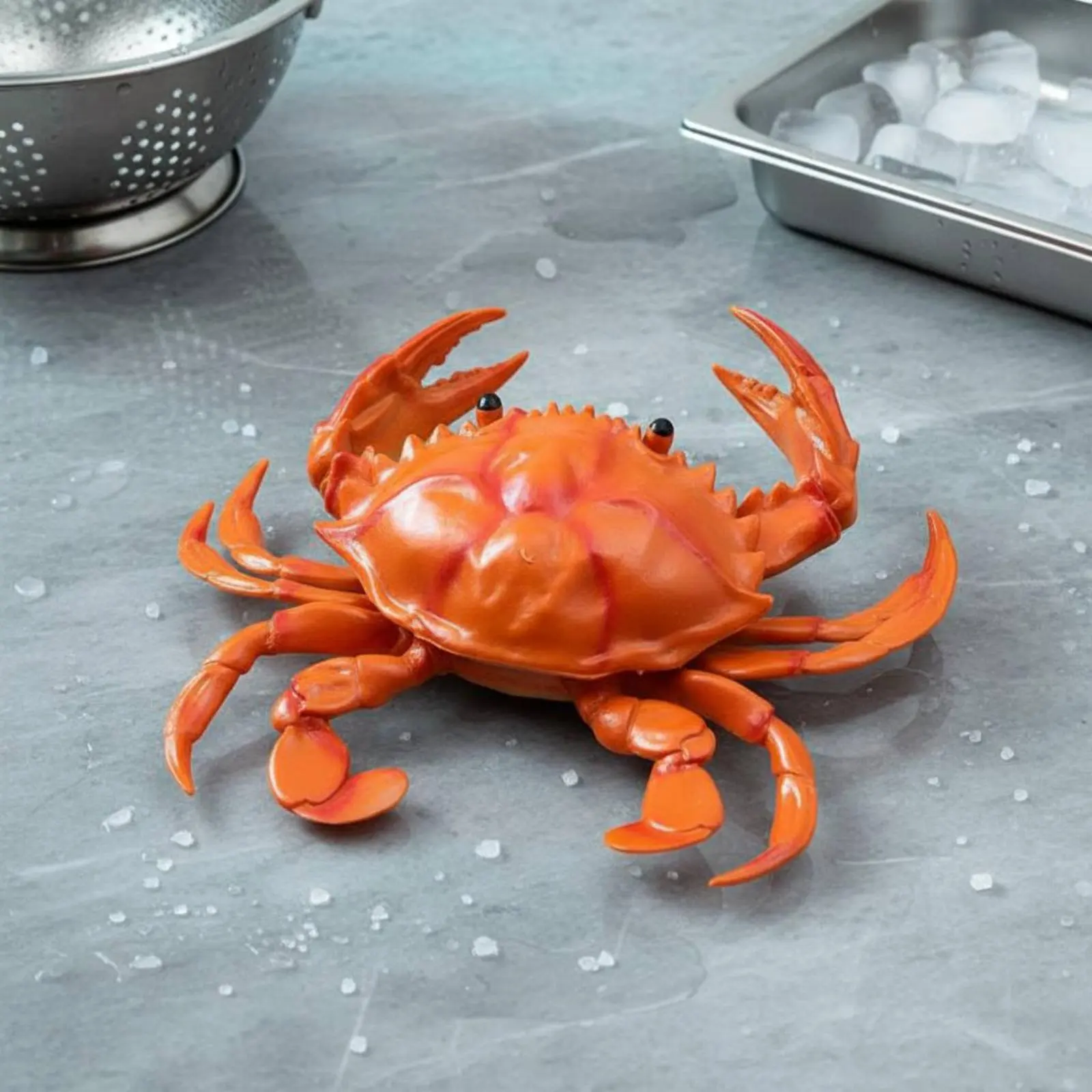 Large Joke Crustacean Soft Squeezable Material Squeaky Crustacean Figure Realistic Crustacean Toy Built-in Squeaker