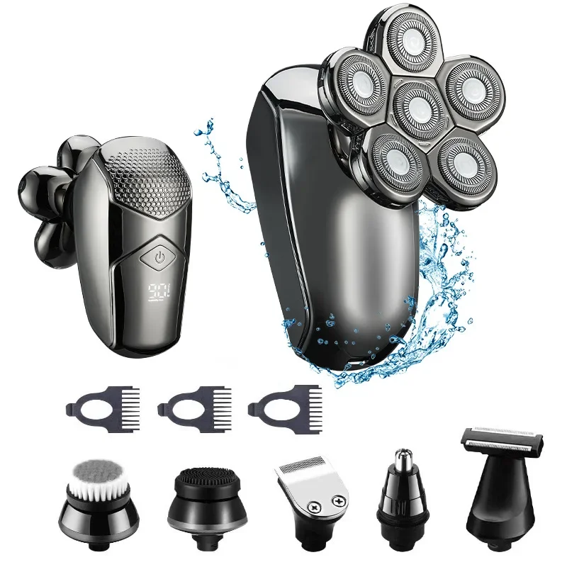 

Resuxi MS-673 Electric Men Blade Washable rechargeable rotary razor 6 IN 1 Electric Shaver For Men