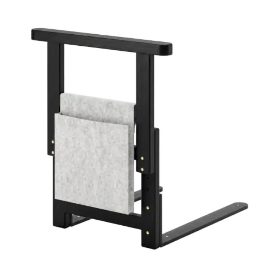 Bamboo Bed Assist Rail for Seniors, Adjustable Grab Bar, 300lbs Capacity, Black Bamboo Material, Non-Slip Grip and Easy Install